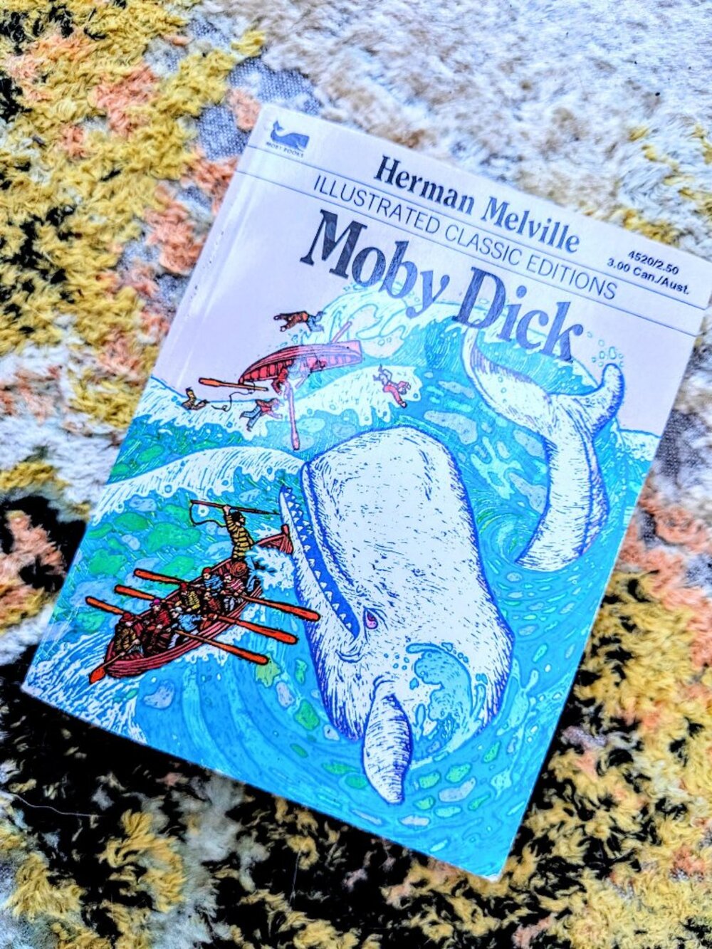 Vintage 1970s Moby Dick Illustrated Paperback| Small Pocket Edition